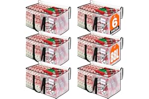 RoomHacks Heavy Duty Clear Moving Bags with Reinforced Handle and Double Zipper, Storage Totes, Packing Bags Alternative to Moving Essential and Supplies Box, Clear, Large, 6 Packs