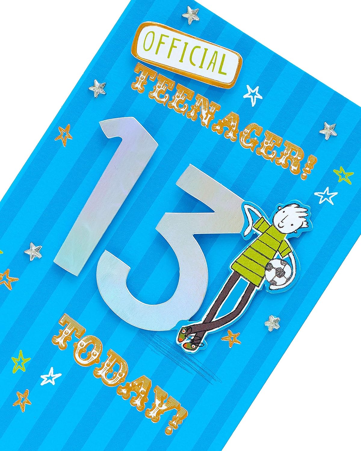 UK Greetings 13th Birthday Card for Him/Friend - 3D Effect Design, Multi, 121mm x 229mm - Image 5
