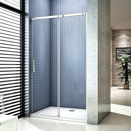 125cm Verstellbereich von 121-125cm Duschabtrennung Nischentür Dusche aus 8mm Sicherheitsglas mit Nanobeschichtung T1