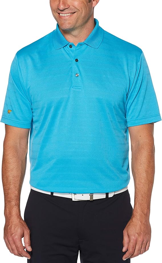 Jack Nicklaus Men's Shadow Textured Golf Polo Shirt Clothing