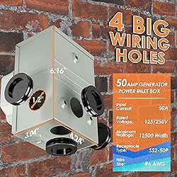 CircleRiver 50 Amp 6.6 Feet Generator Cord and