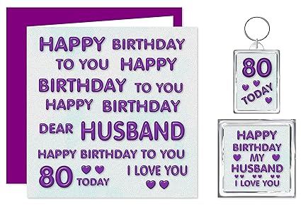 Juego de regalo para marido de 80º cumpleaños, tarjeta de ...