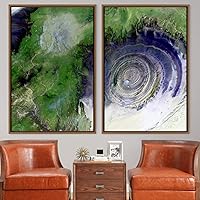 2 Piece Framed Canvas Wall Art Natural Abstract Canvas Prints Home Artwork Decoration for Living Room,Bedroom - 16