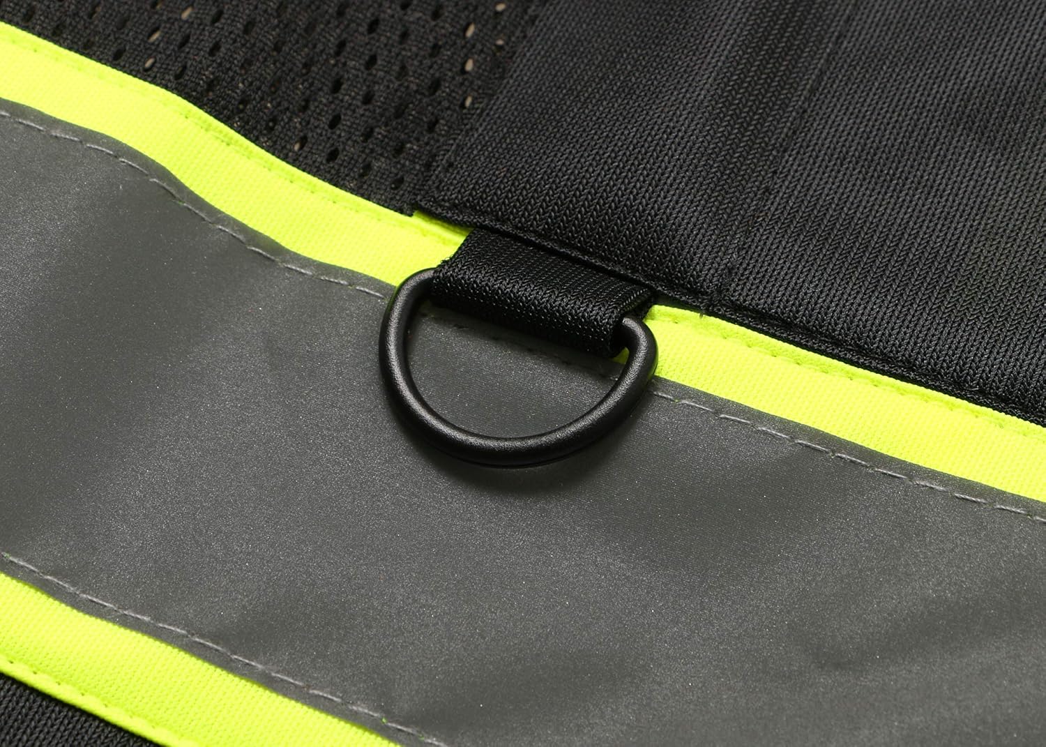 UNINOVA High Visibility Safety Vest - Multi Pockets Reflective Mesh Breathable Workwear, ANSI/ISEA Standards (Medium, Black Mesh-02) - - 