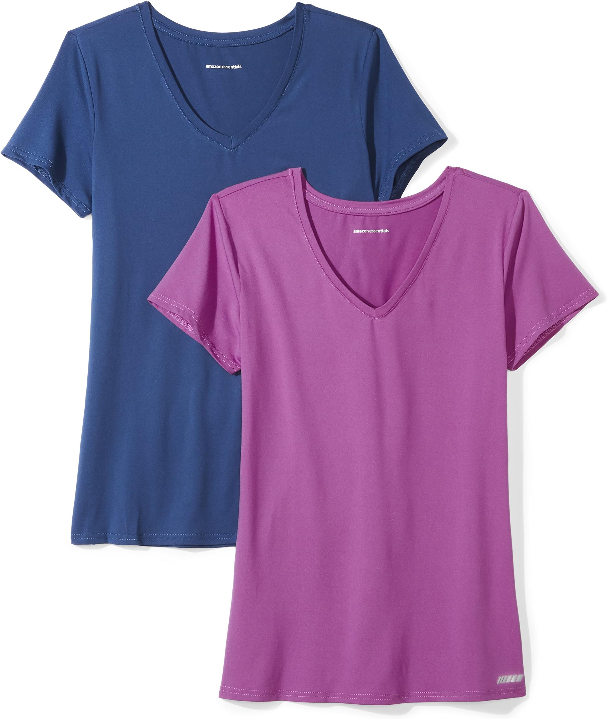 Womens Active Quick Dry Tech Stretch Short-Sleeve V-Neck T-Shirt (Available in Plus Size)