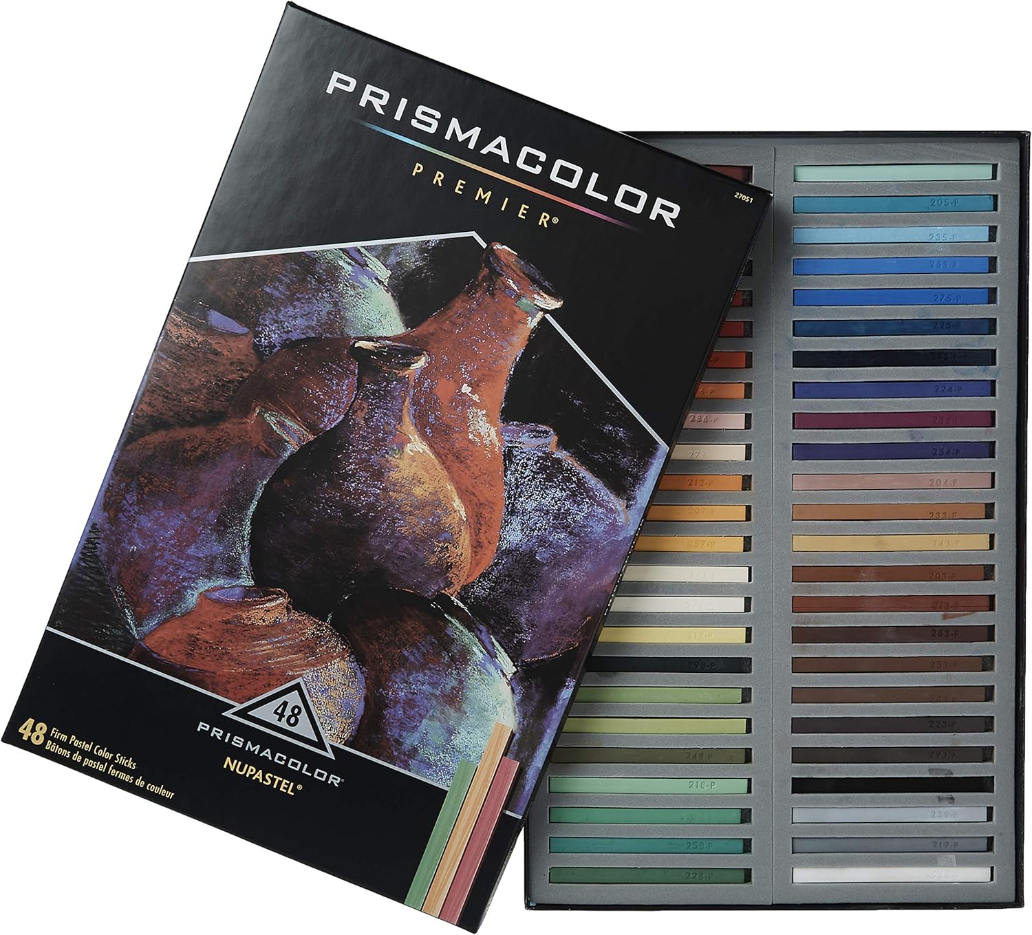 Prismacolor 27051 Premier NuPastel Firm Pastel Color Sticks, Box of 48 Color Sticks