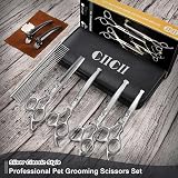 CIICII 7 Inch Dog Grooming Scissors Kit with Safety Round Tip (Silver) view 8