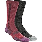 Jeep Women's Trail Wool Breathable Cushioned Comfort Crew Socks (2-Pair)