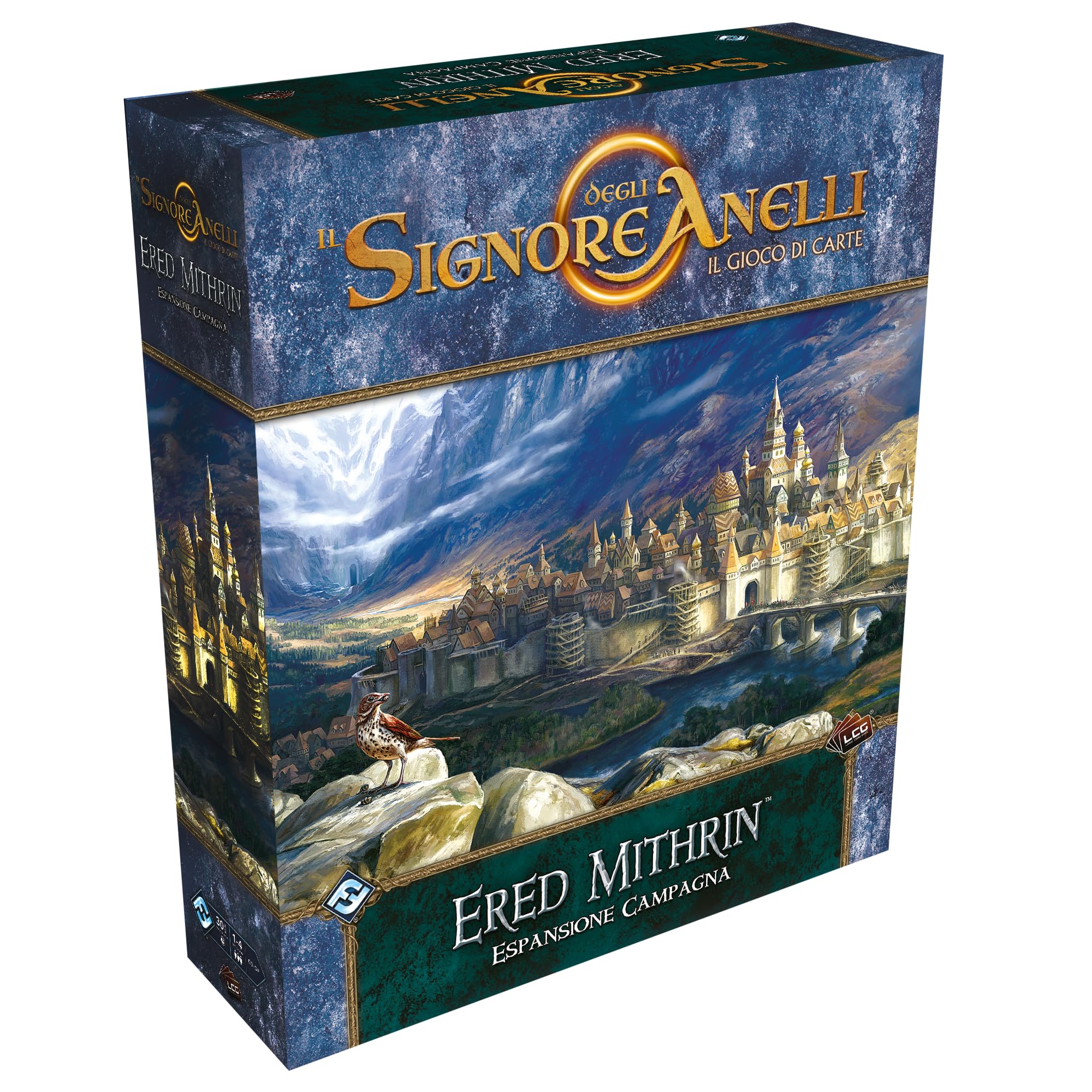 Asmodee: L'Lord of the Rings LCG, Ered Mithrin, Campaign Expansion, 14+ Years, 1-4 Players, Italian Edition