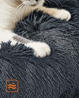 Feandrea Donut Dog Bed Cat Bed 60 cm Dark Grey PLEASANT FEELING view 3