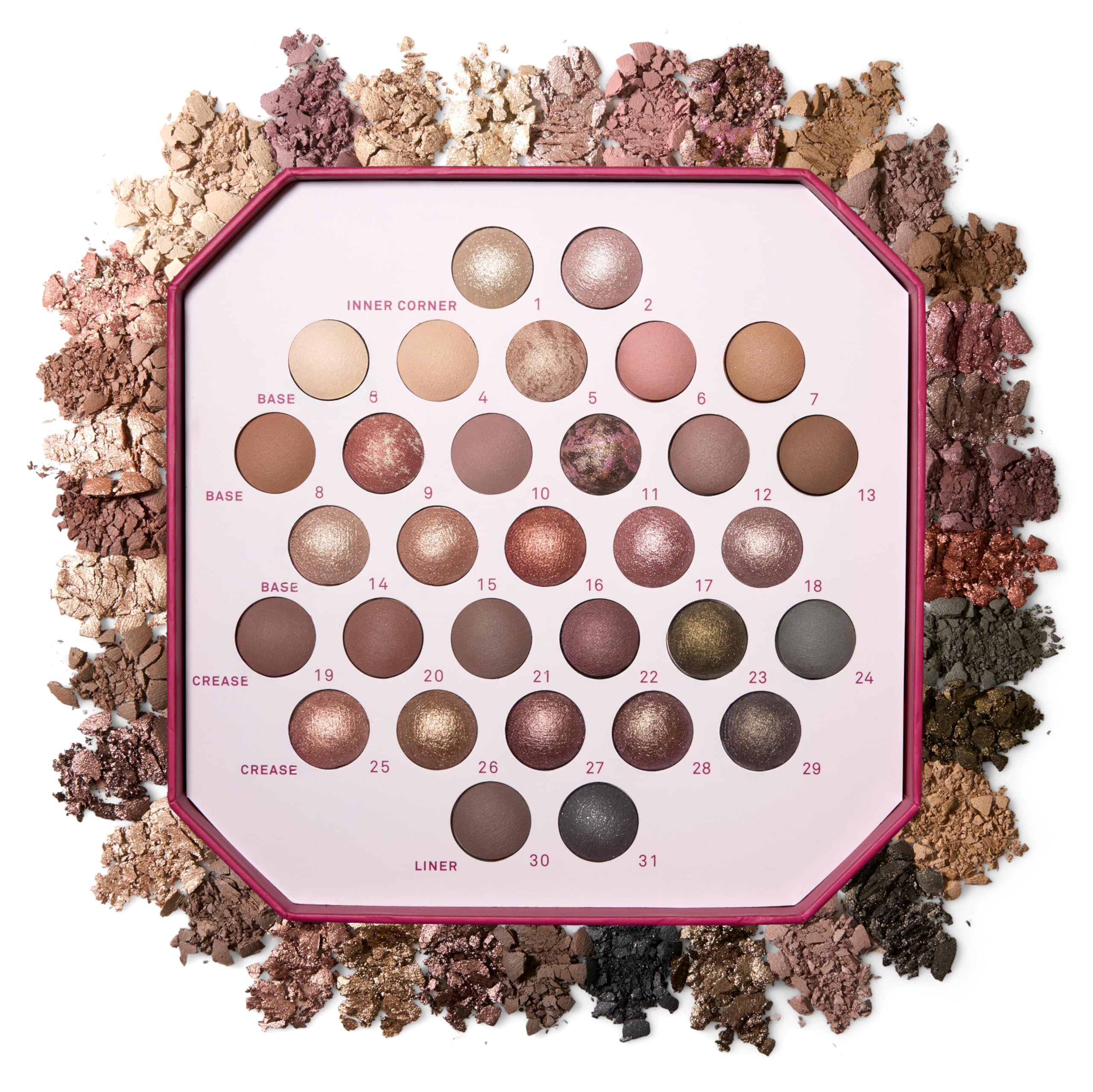 Laura Geller Beauty The Ultimate Palette Minimalism Maximized | Includes 31 Baked Eyeshadows in Classic and Marble with Matte & Shimmer Finishes