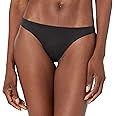 Maidenform womens Comfort Devotion No Pinch Panties, Hipster, Bikini, Available g string and thong panties, - Black W/Body Beige Lining, Small US