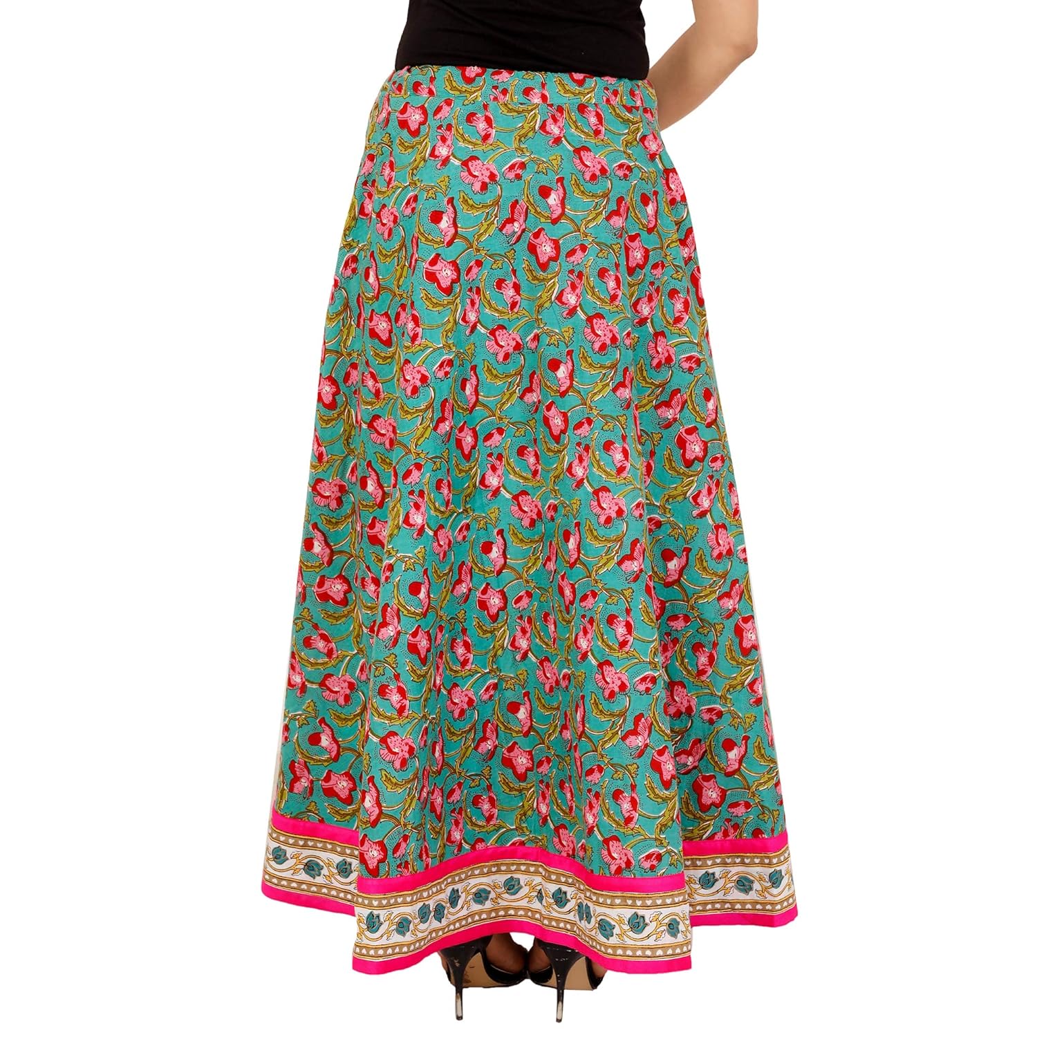 fab star women's cotton print skirt