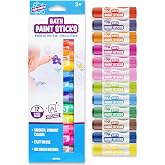 Tub Works&reg; Bath Paint Sticks&trade; Bath Toy, 12 Count | Nontoxic, Washable Bathtub Paint for Kids &amp; Toddlers | Twistable Sticks Draw Smoothly on Tub Walls | Smooth, Vibrant Alternative to Bath Crayons