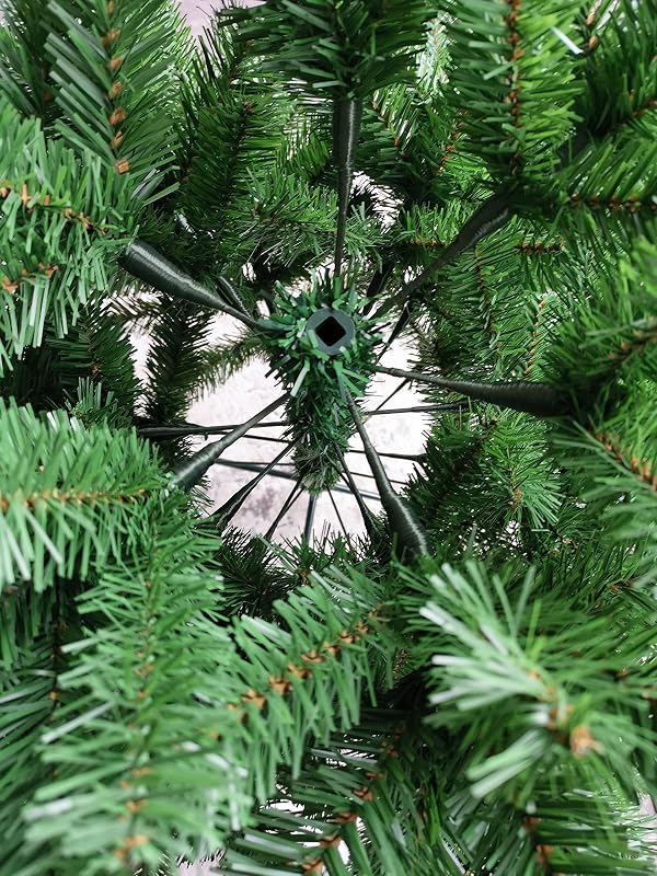SOLAGUA Árbol de Navidad Artificial Extra Relleno, Arboles con Hojas de Espumillón 150cm a 300cm de Primera Calidad, Súper Natural C/Soporte Metálico.(Verde, 180cm 617Tips) — foto 3 de 6