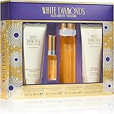 Elizabeth Taylor White Diamonds 4-Piece Set for Women (3.3 Oz Eau De Toilette Spray, 0.33 Oz Eau De Toilette, Body Lotion, Body Wash)
