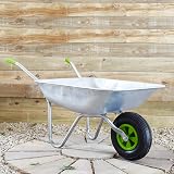 Neo Wheelbarrow Home Garden Cart Galvanised 100kg 65L 60x140x64cm view 6