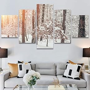 SIGNWIN 5 Panel Canvas Wall Art Modern Art...