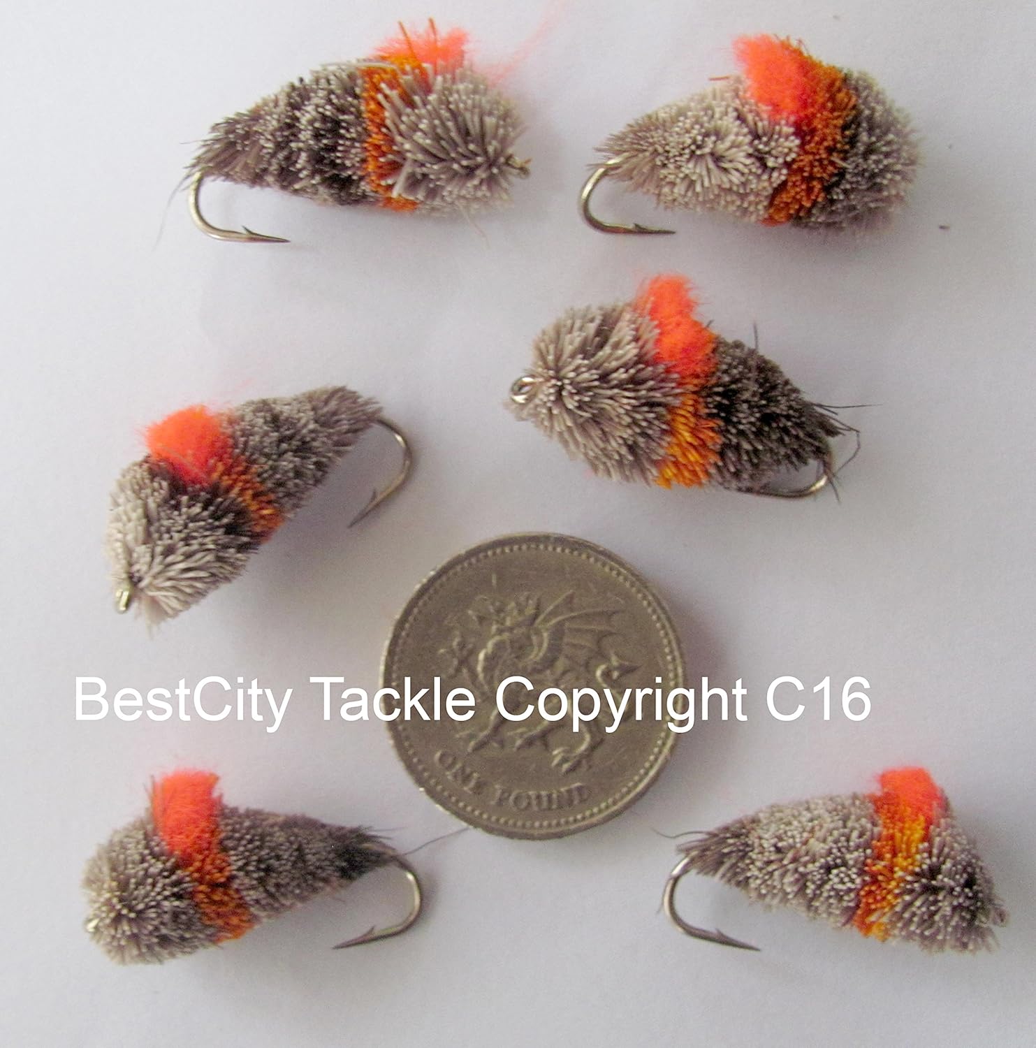 Fly Fishing EXTRA LARGE Biscuit Pellet Fly 6 flies size 4 for Trout