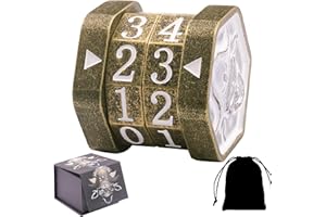 ALOBGHDC Metal MTG Life Counter, Game Skull Life Counter MTG with High Grade Gift Box Packag for Board Games, Tabletop Cards Games, TTRPGs, Compatible with MTGs, Roll Bronze Wheels with White Numbers