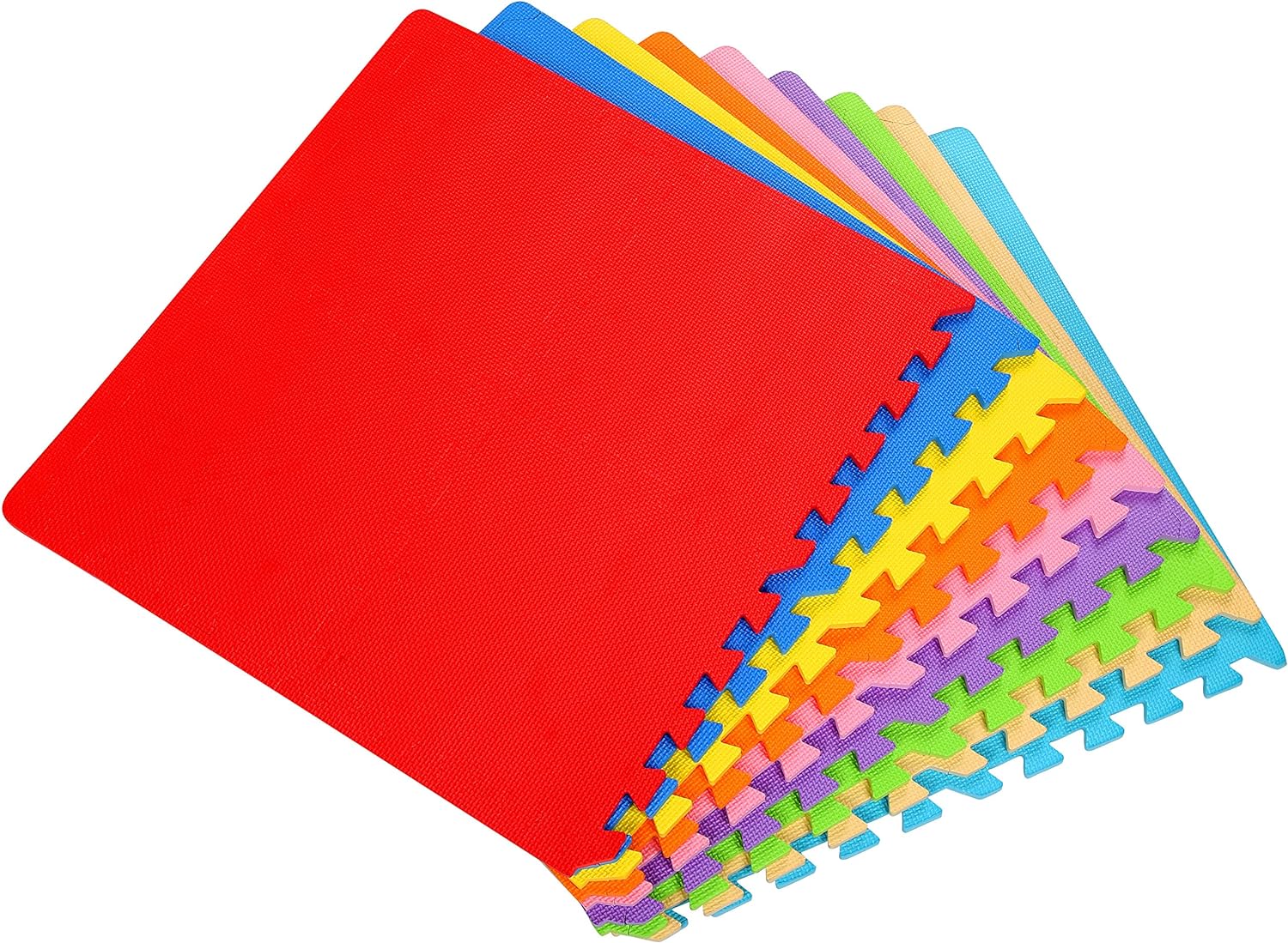 BalanceFrom Kid's Puzzle Exercise Play Mat with EVA Foam Interlocking Tiles, 9 Colors (36 Tiles): Sports & Outdoors