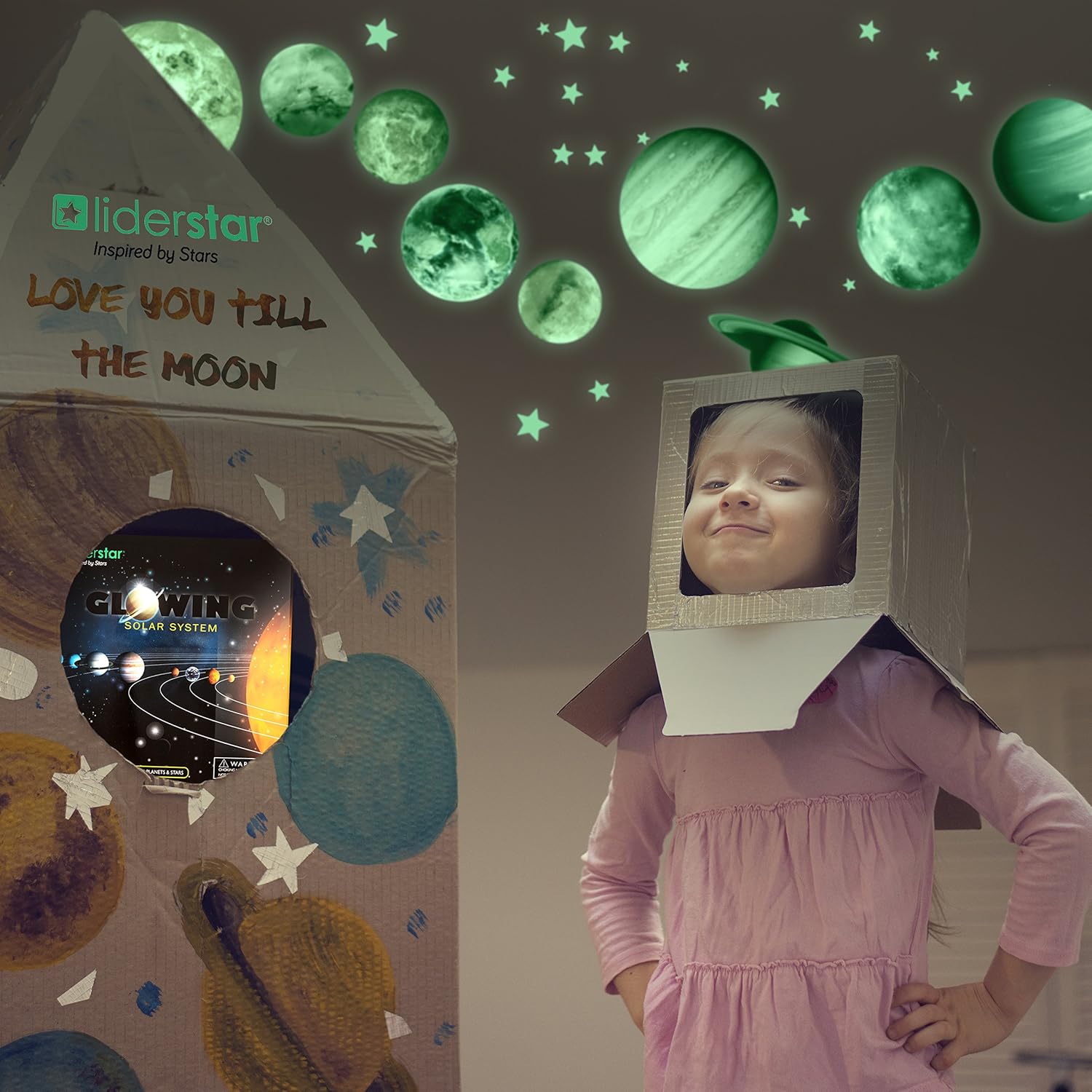 Glow in The Dark Stars and Planets, Bright Solar System Wall Stickers -Glowing Ceiling Decals for Kids Bedroom Any Room,Shining Space Decoration, Birthday Christmas Gift for Boys and Girls: Home Improvement