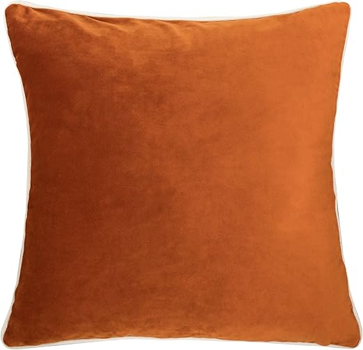 Amazon Com Homey Cozy Velvet Throw Pillow Cover Orange Series
