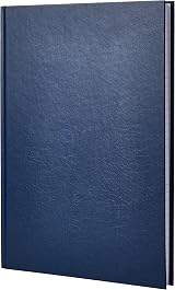 Q-Connect Feint Ruled Manuscript Book A4 96 Sheet 192 Pages Blue Hardback