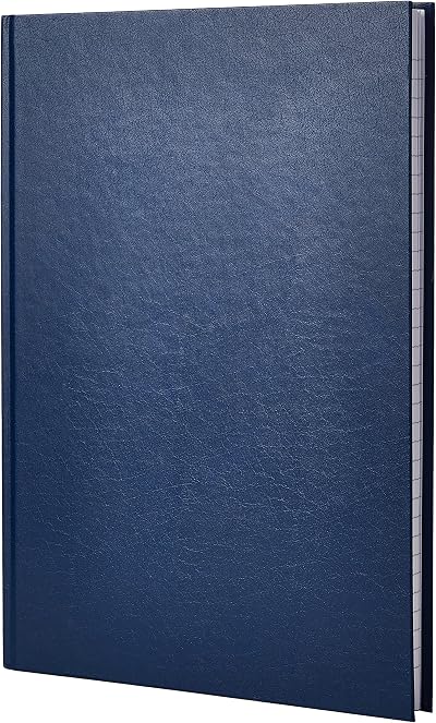 Q-Connect Feint Ruled Manuscript Book A4 96 Sheet 192 Pages Blue Hardback