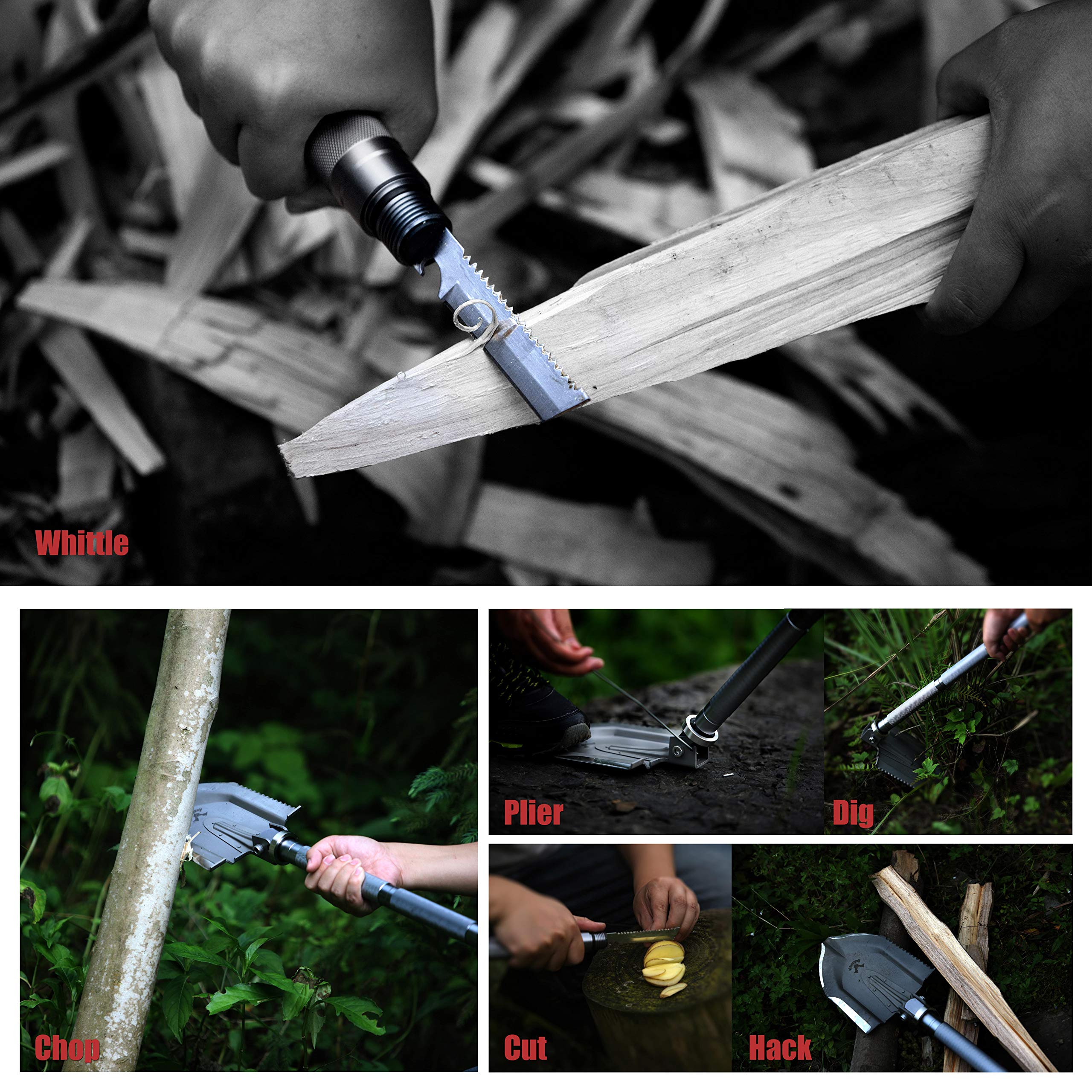 Zune Lotoo Folding Shovel(Annihilate FA1),Survival Gear for Camping