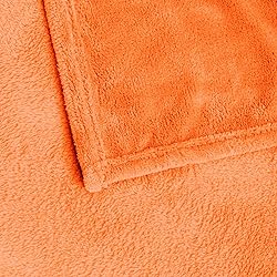 BEDELITE Orange Throw Blanket for Couch