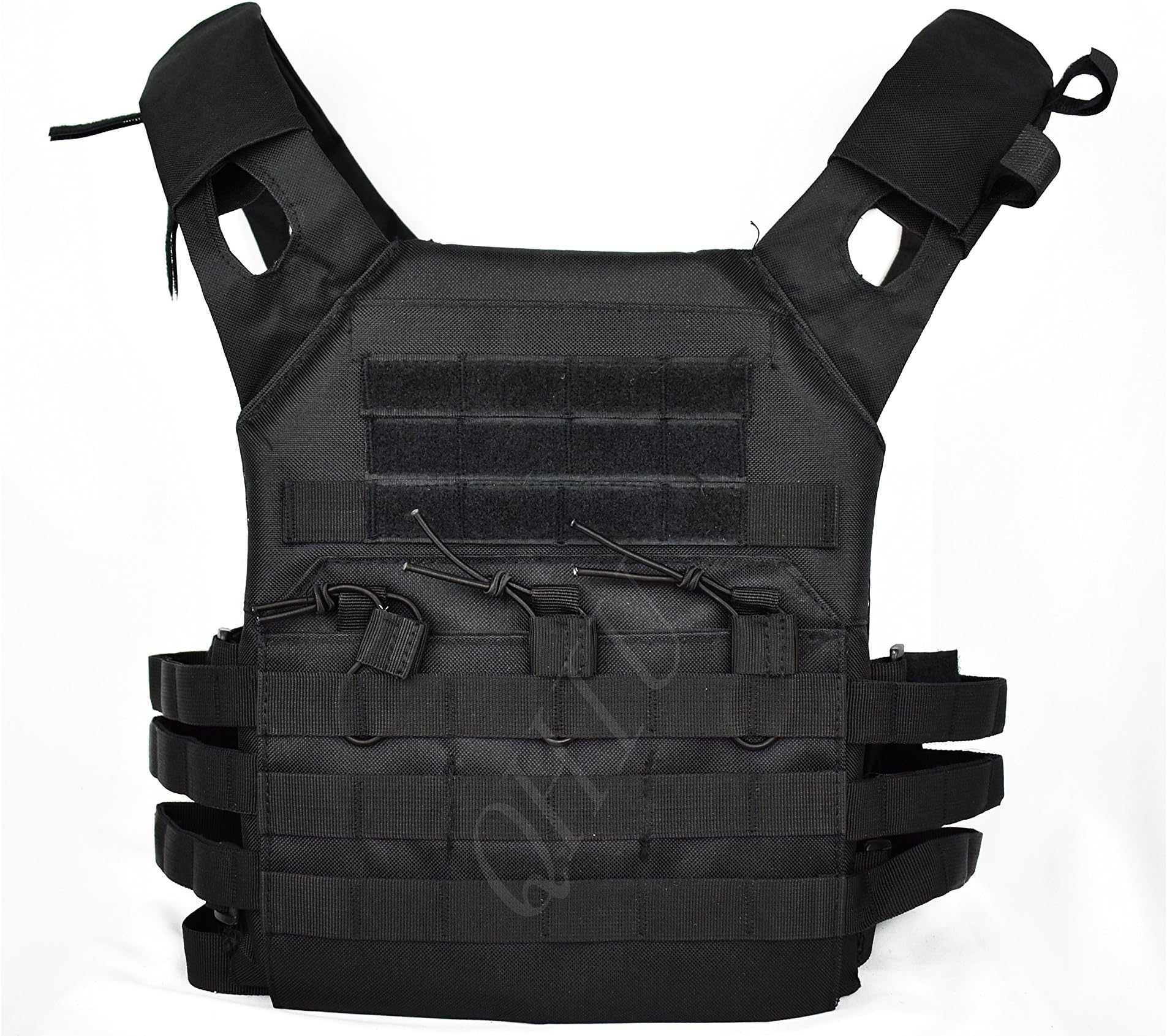 QHIU Tactical Vest Camouflage Molle Plate Carrier Protection Multifunction Combat Military Vest for Airsoft Paintball CS SWAT Wargame Hunting Outdoor Sport