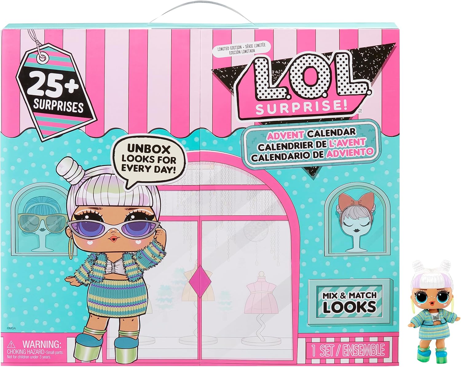 Advent Calendars - L.O.L. Surprise! Advent Calendar w/ 25+ Surprises, Accessories, Interactive Packaging, Holiday Advent Calendar, Mix&Match Outfits, Shoes, Accessories, Limited Edition Doll, Collectible, Girls Gift 4+
