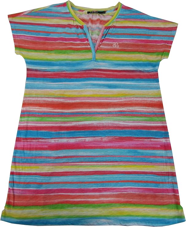 Lauren Ralph Lauren Women's Cotton Nightshirt (Large, Multi) at Amazon Womenâs Clothing store