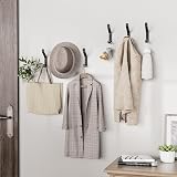 susswiff Wall Hooks for Hanging Coat 10KG Metal Screw in Black 10cm view 7