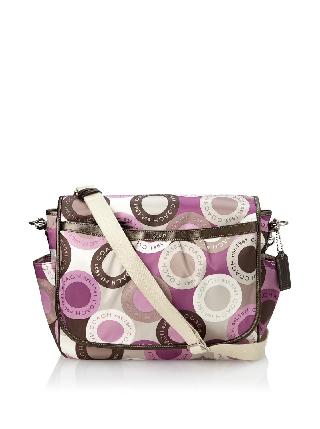 purple coach diaper bag