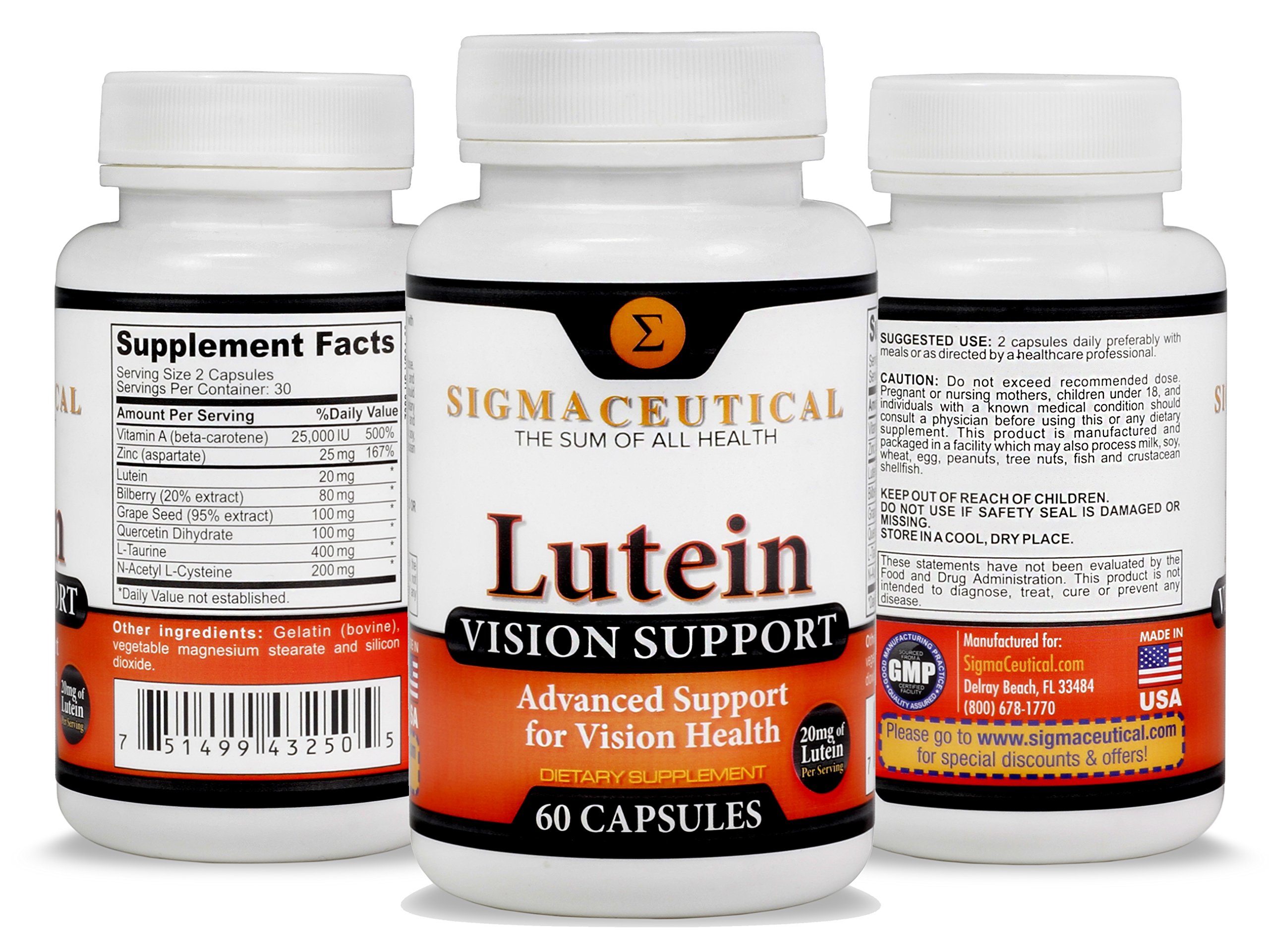 Galleon Premium Lutein Vision Support Supplement (Plus Best Eye Care