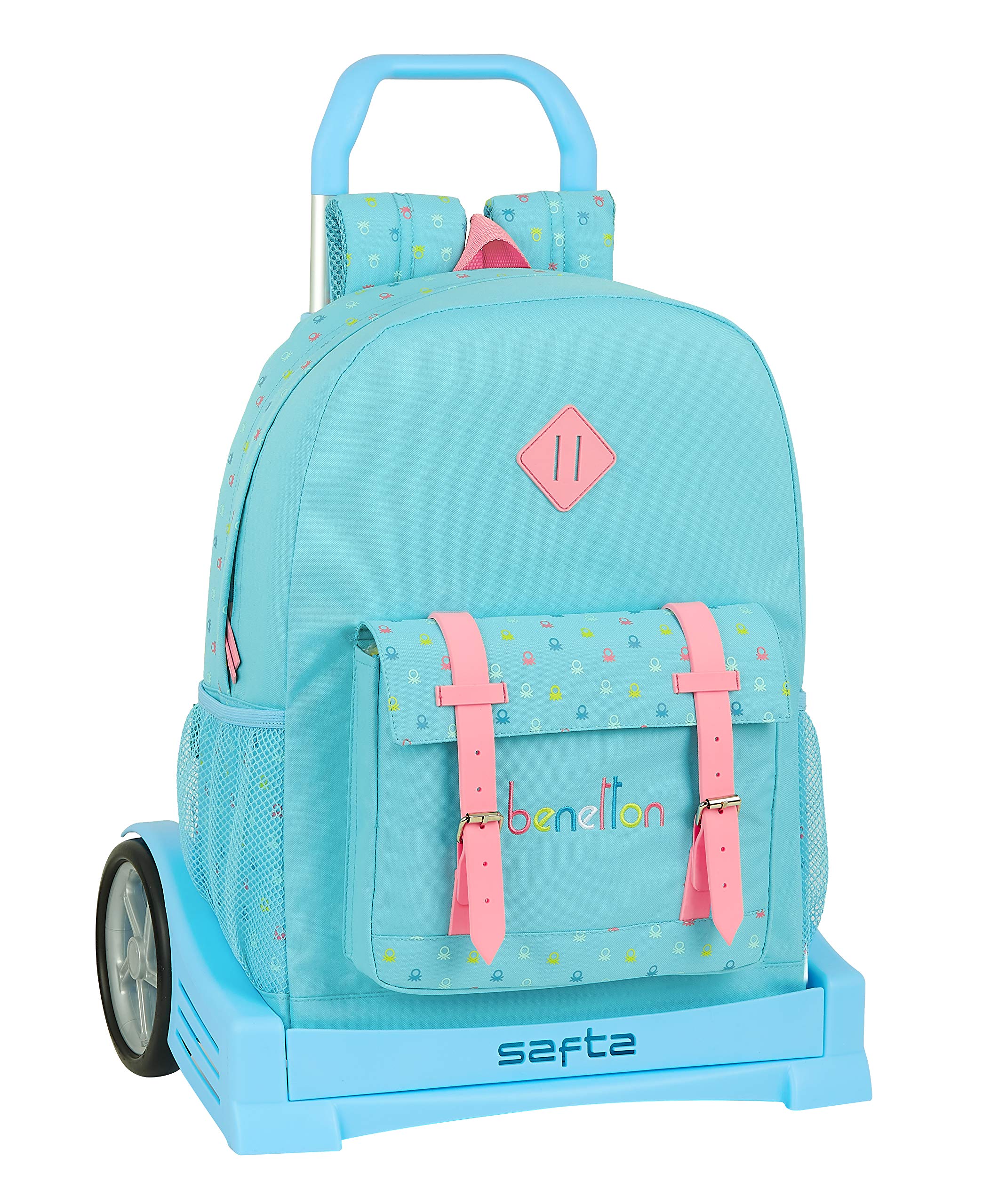 Safta 754 Backpack Ergonomic Back with Safta Evolution Trolley from Benetton, 320 x 140 x 430mm