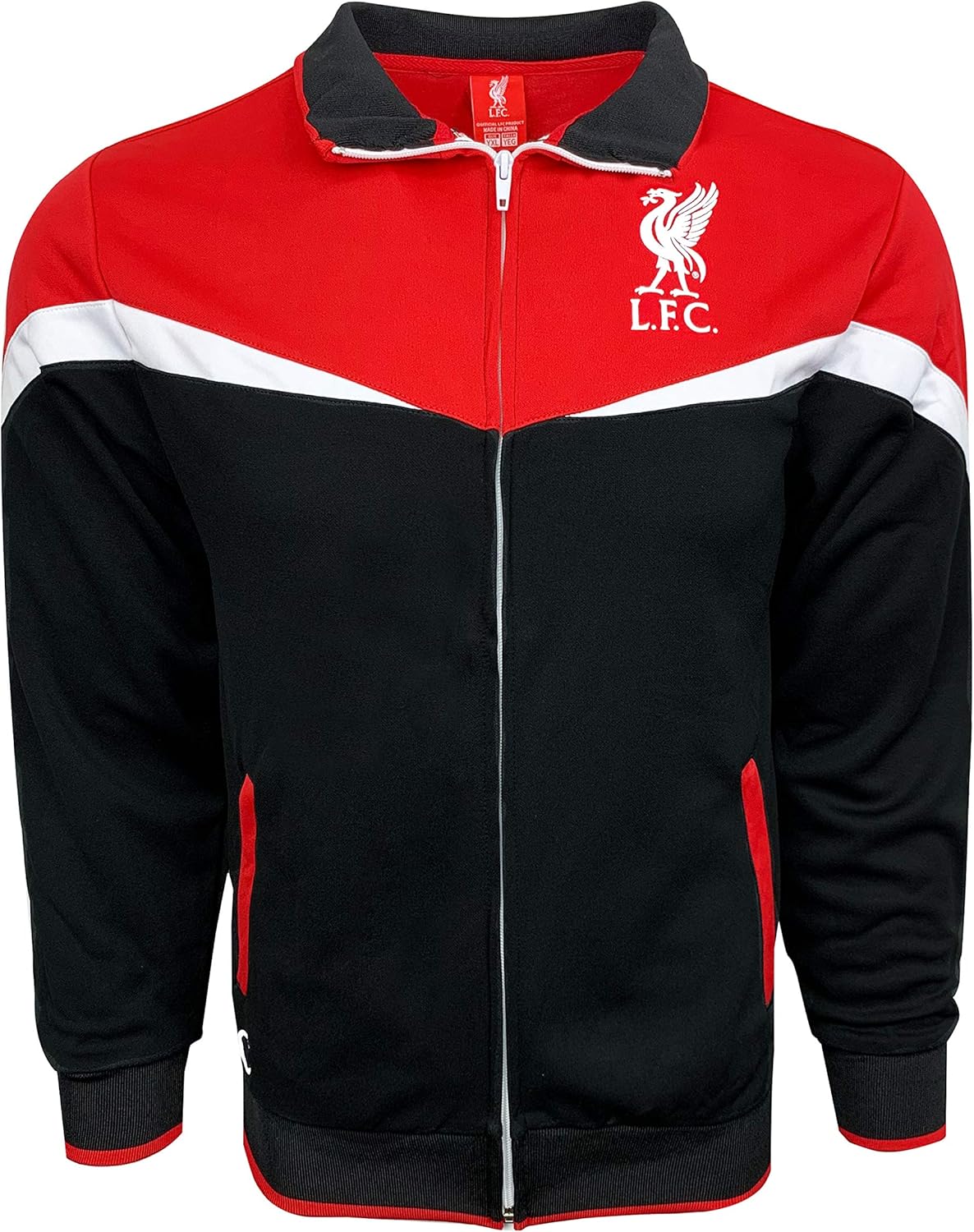 Men's Liverpool Jacket With Zipper pockets, Licensed Official Liverpool Track Jacket Adult Sizes: Clothing