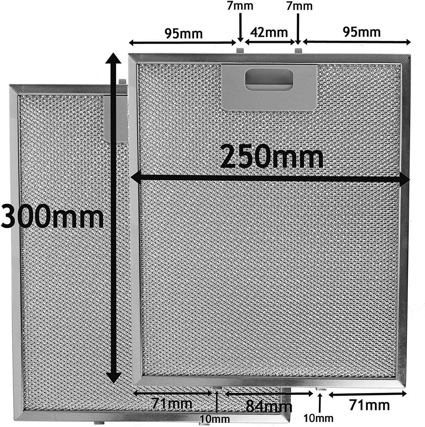 Lazer Electrics Premium Quality Metal Mesh Grease Filter For Cooker Hood Extractor Fans 300mm X 250mm Amazon Co Uk Kitchen Home