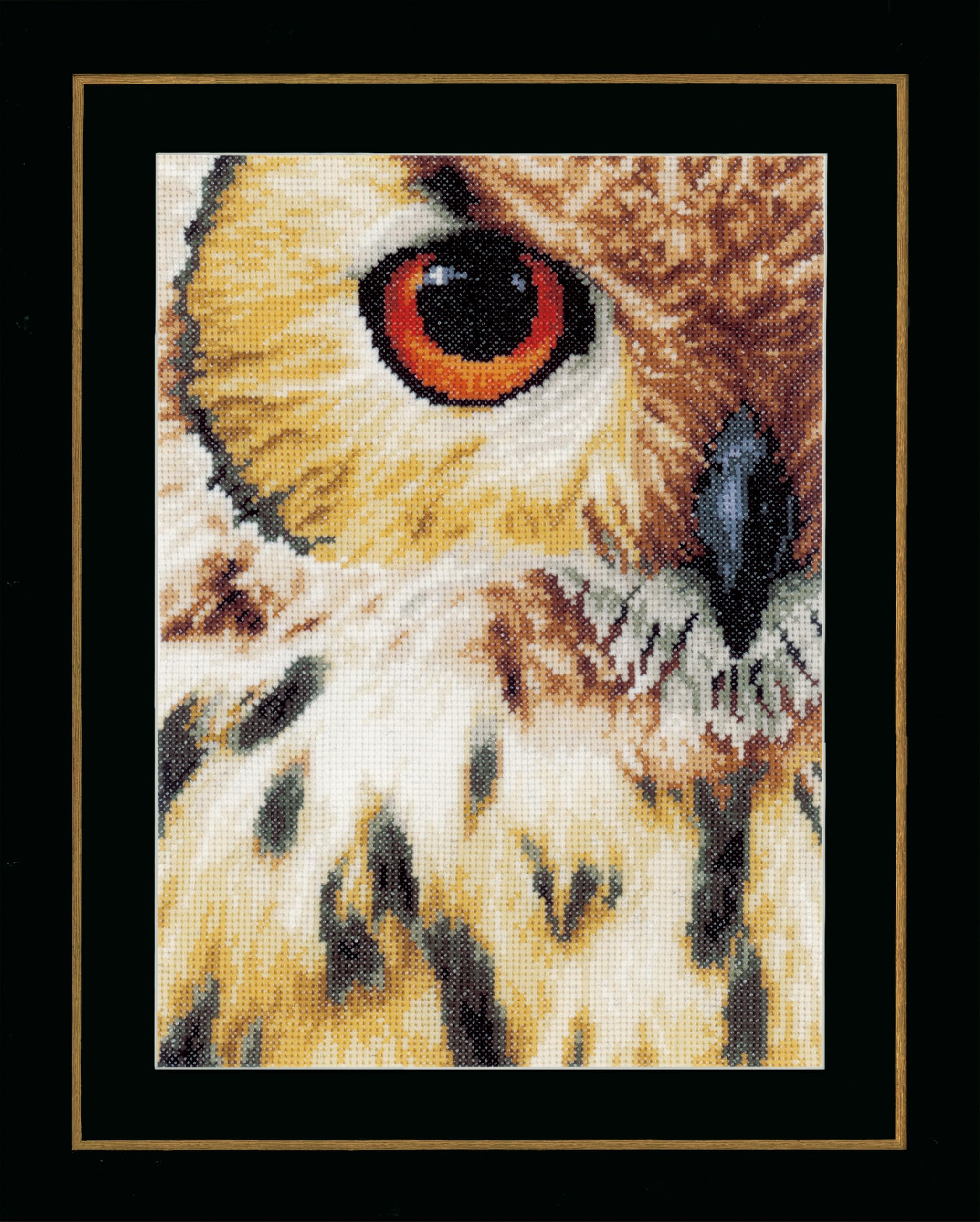 Lanarte Counted Cross Stitch Kit-Owl, 100% Cotton, Multi, 19x1x26 cm