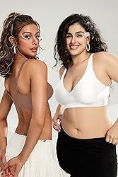 OEAK Womens Deep V Bras Wireless Comfortable Bra