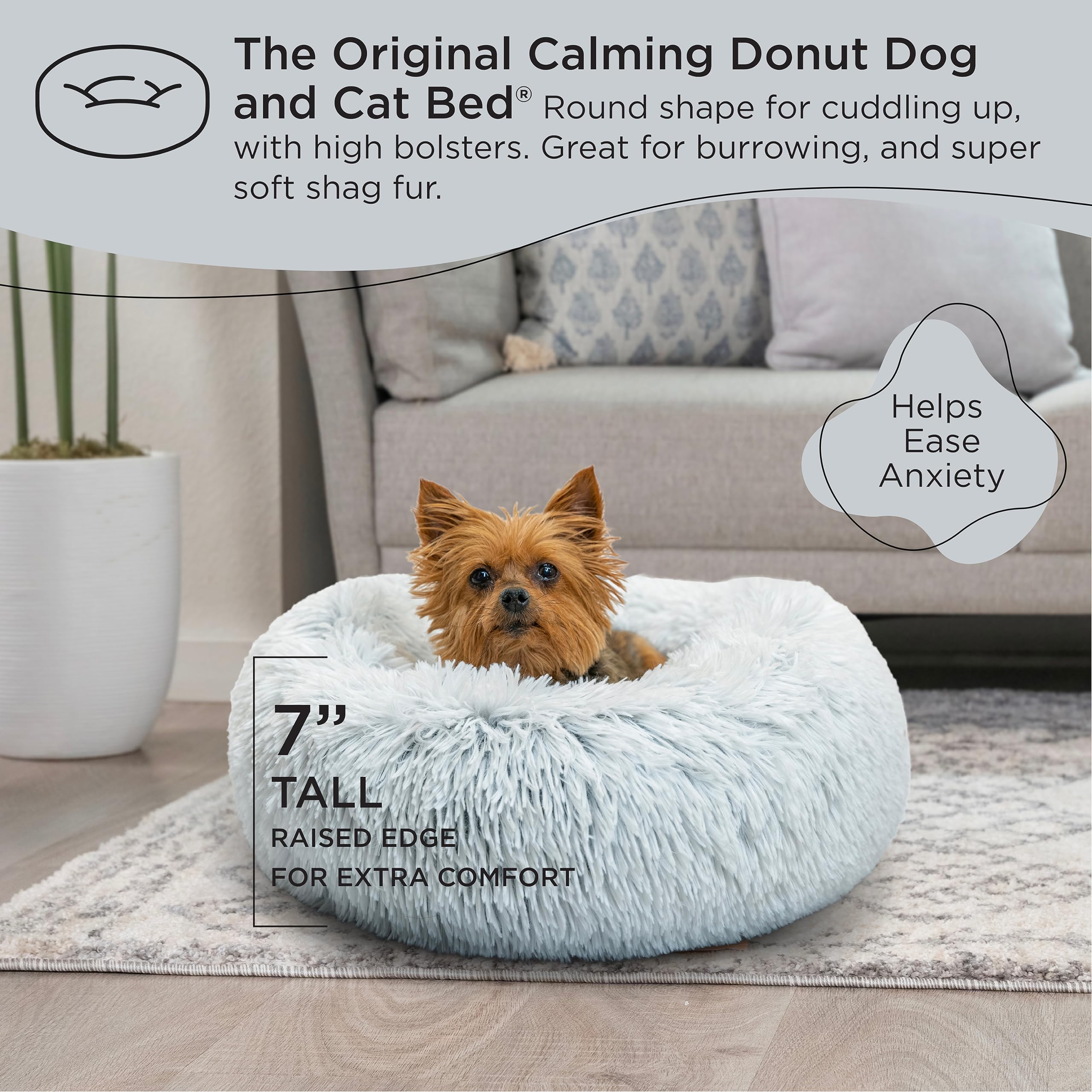 Best Friends by Sheri The Original Calming Donut Cat and Dog Bed in