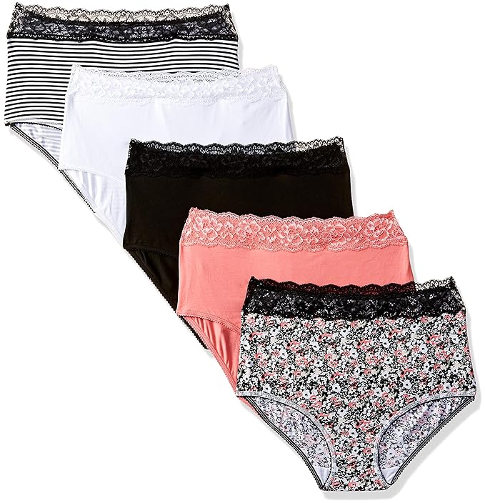Buy Marks & Spencer Women's Full Brief with Lace Trim(Pack of 5)(4540