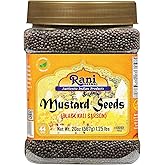 Rani Black Mustard Seeds Whole Spice (Kali Rai) 20oz (1.25lbs) 567g PET Jar ~ All Natural | Gluten Friendly | NON-GMO | Kosher | Vegan | Indian Origin