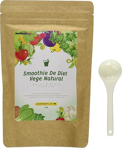 Amazon グリーンスムージー 酵素３５２種ｍｉｘ スムージー デ ダイエット ベジナチュラル トロピカルマンゴー味 約1ヵ月分 サプリメントカフェ 食物繊維