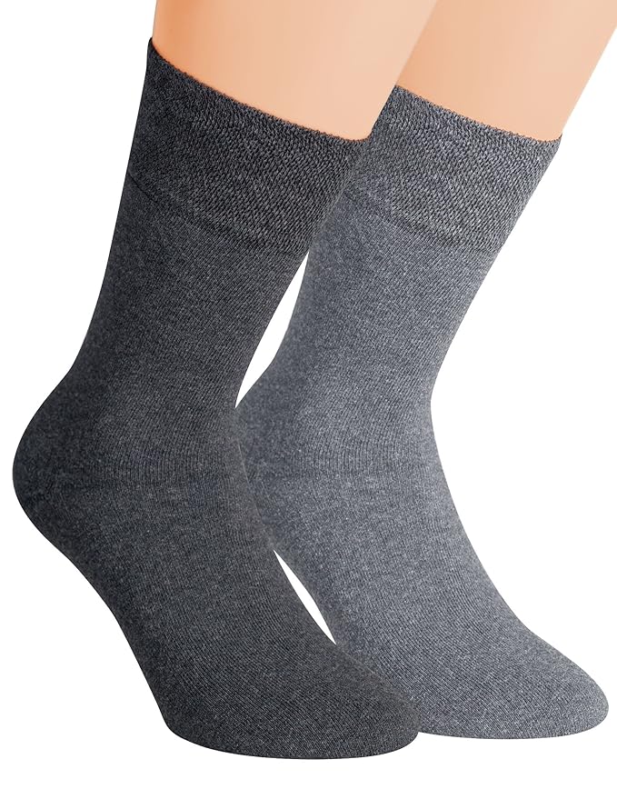 Vitasox Herren Wellness Socken Baumwolle Frotteesohle Baumwollsocken Arbeitssocken ohne Gummi 4er & 6er Pack