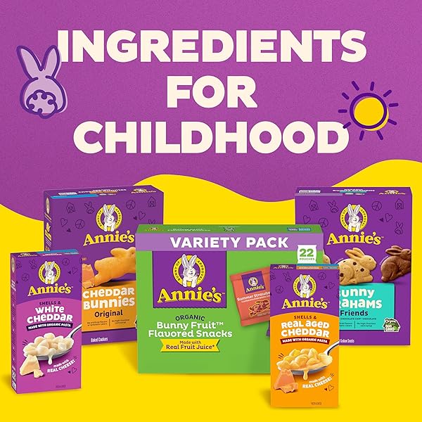 ANNIE’S ORGANIC CHEDDAR CHEESY SMILES, BAKED CORN PUFFS, GLUTEN FREE, 4 OZ