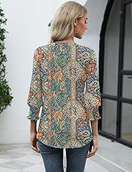 LOMON Blouses for Women Fashion 2025 Summer Vneck