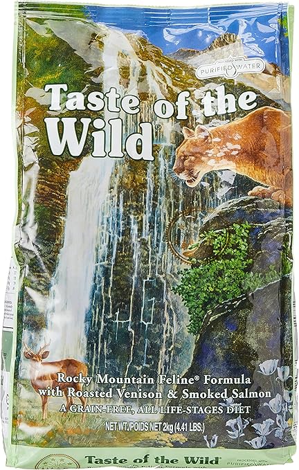 Taste Of The Wild Rocky Mountain Feline Avec Veison Torrefiee Et Saumon Fume 2 Kg Amazon Fr Animalerie